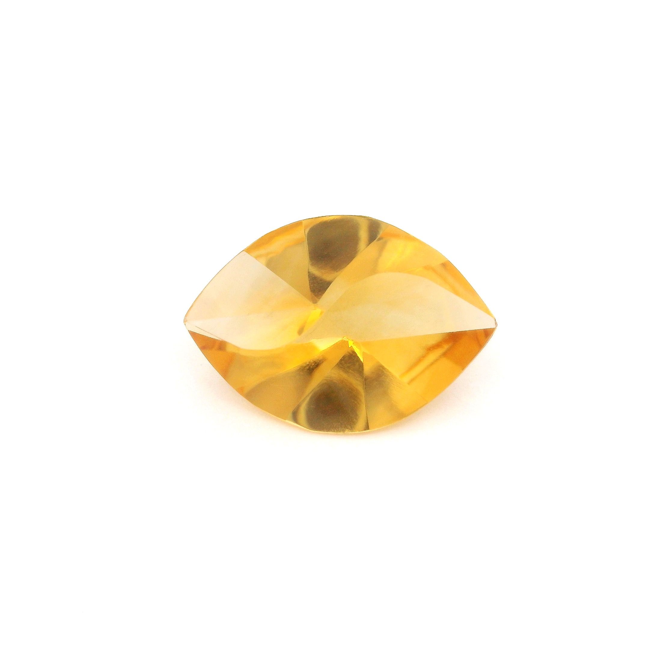 Cytryn 3,55 ct, żółty, szlif markiza