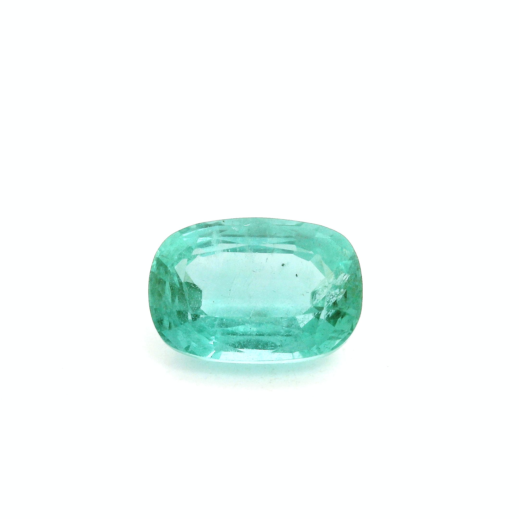 3.34 ct Cushion Emerald