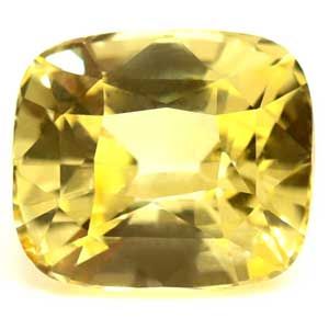 Szafir 1,51 ct, żółty, szlif cushion