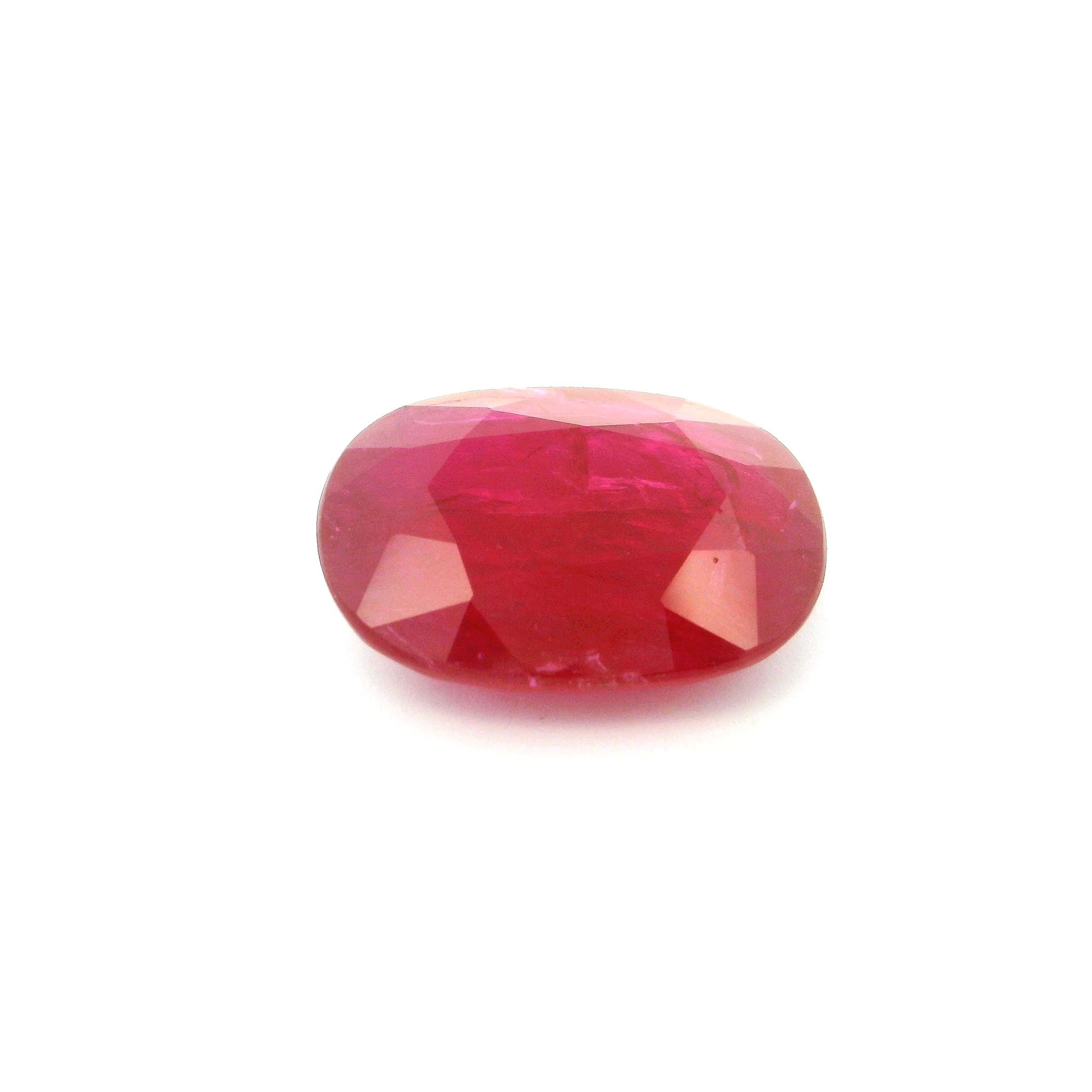 Rubin 6,65 ct, czerwony, szlif cushion