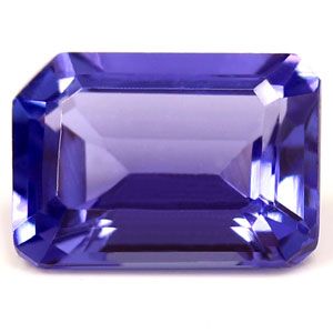 Tanzanit 1,38 ct, niebieski, szlif szmaragdowy