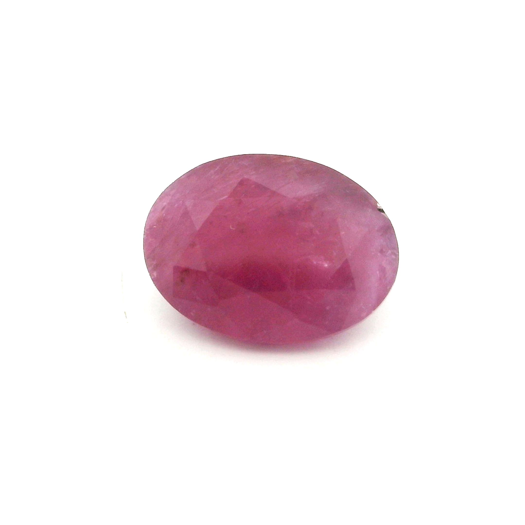 Rubin 2,66 ct, czerwony, szlif owalny