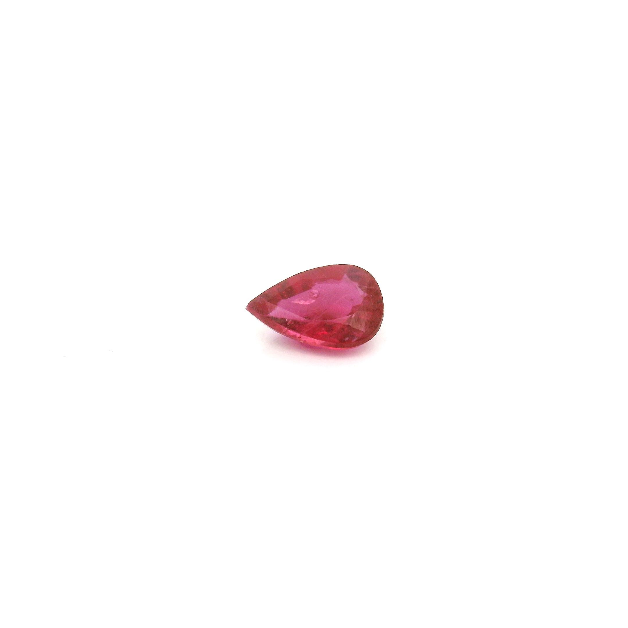 0.43 ct Pear ruby