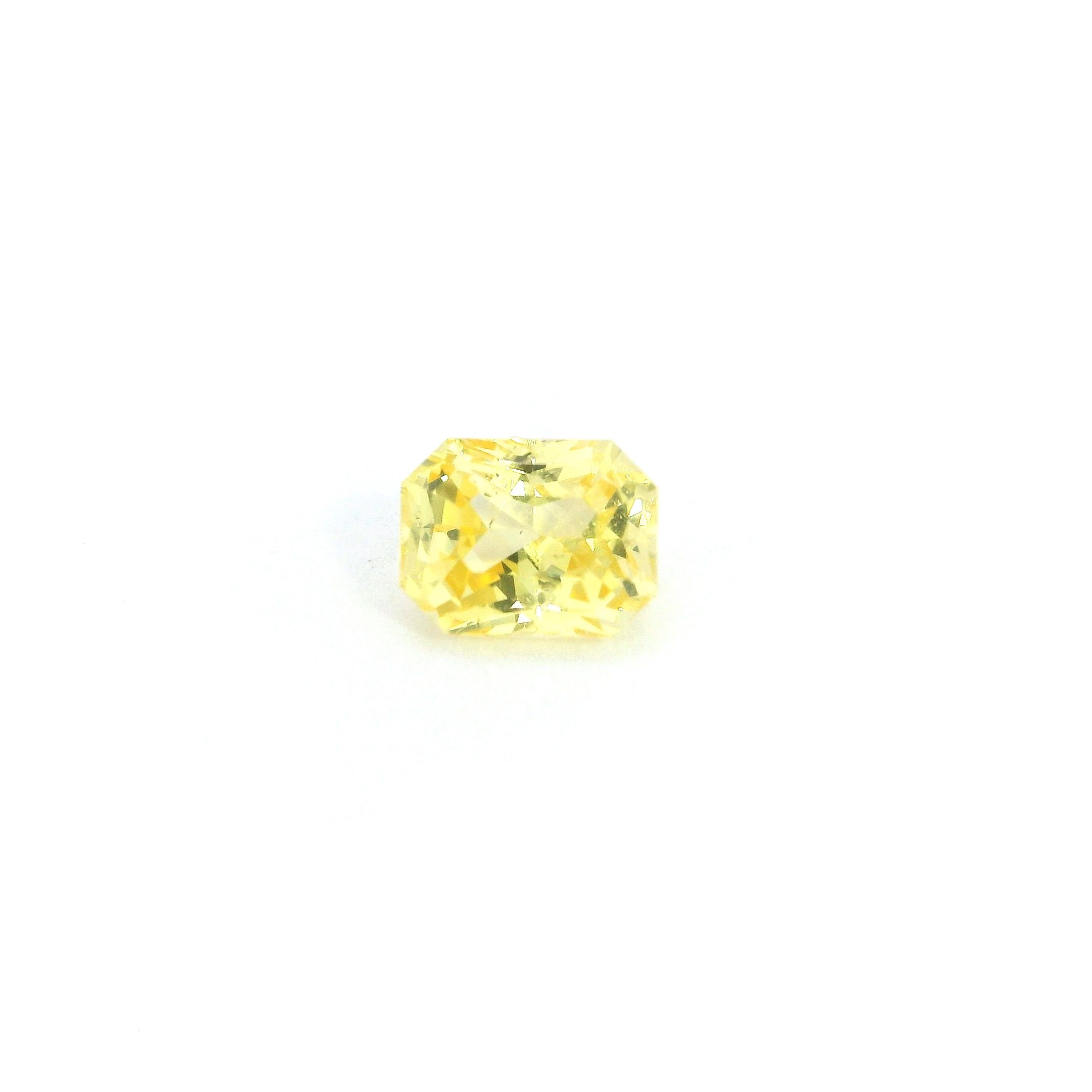 Szafir 1,22 ct, żółty, szlif ośmiokątny