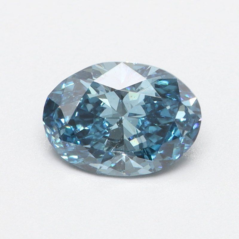 0.33 CT Fancy Vivid Blue OVAL