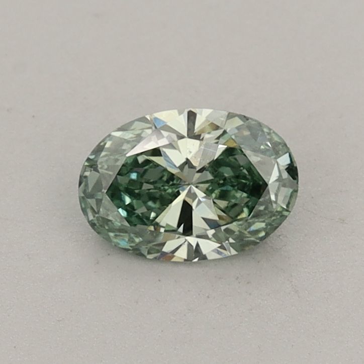 0.41 CT Fancy Vivid Green OVAL