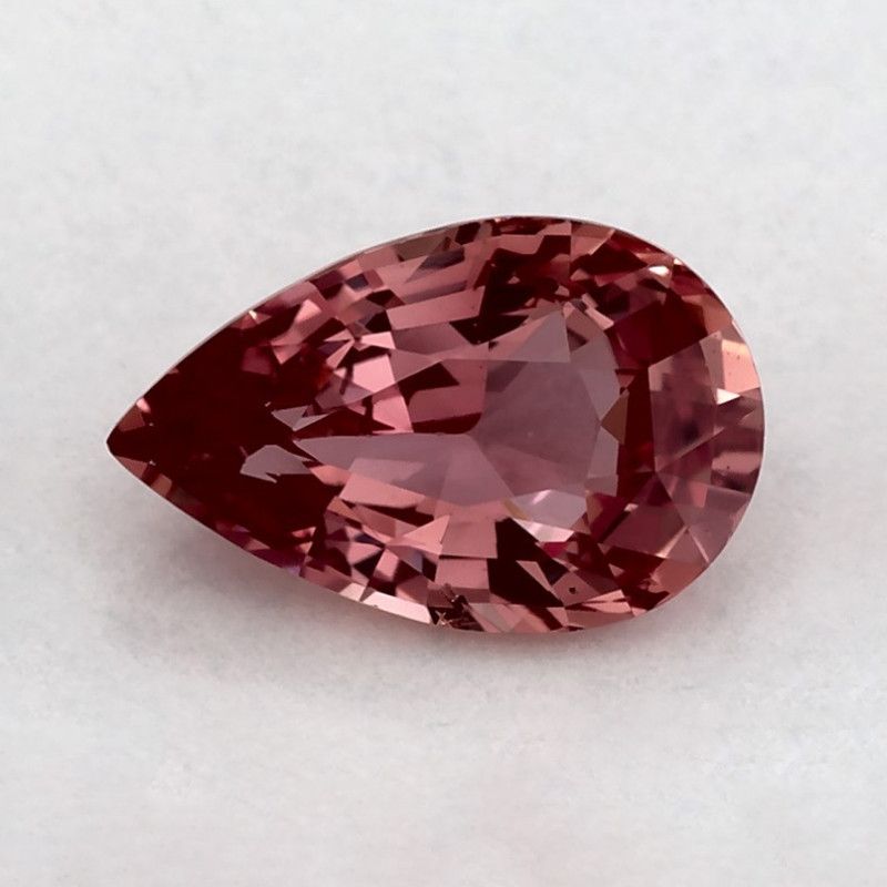 Szafir 1,08 ct, różowy, szlif gruszka