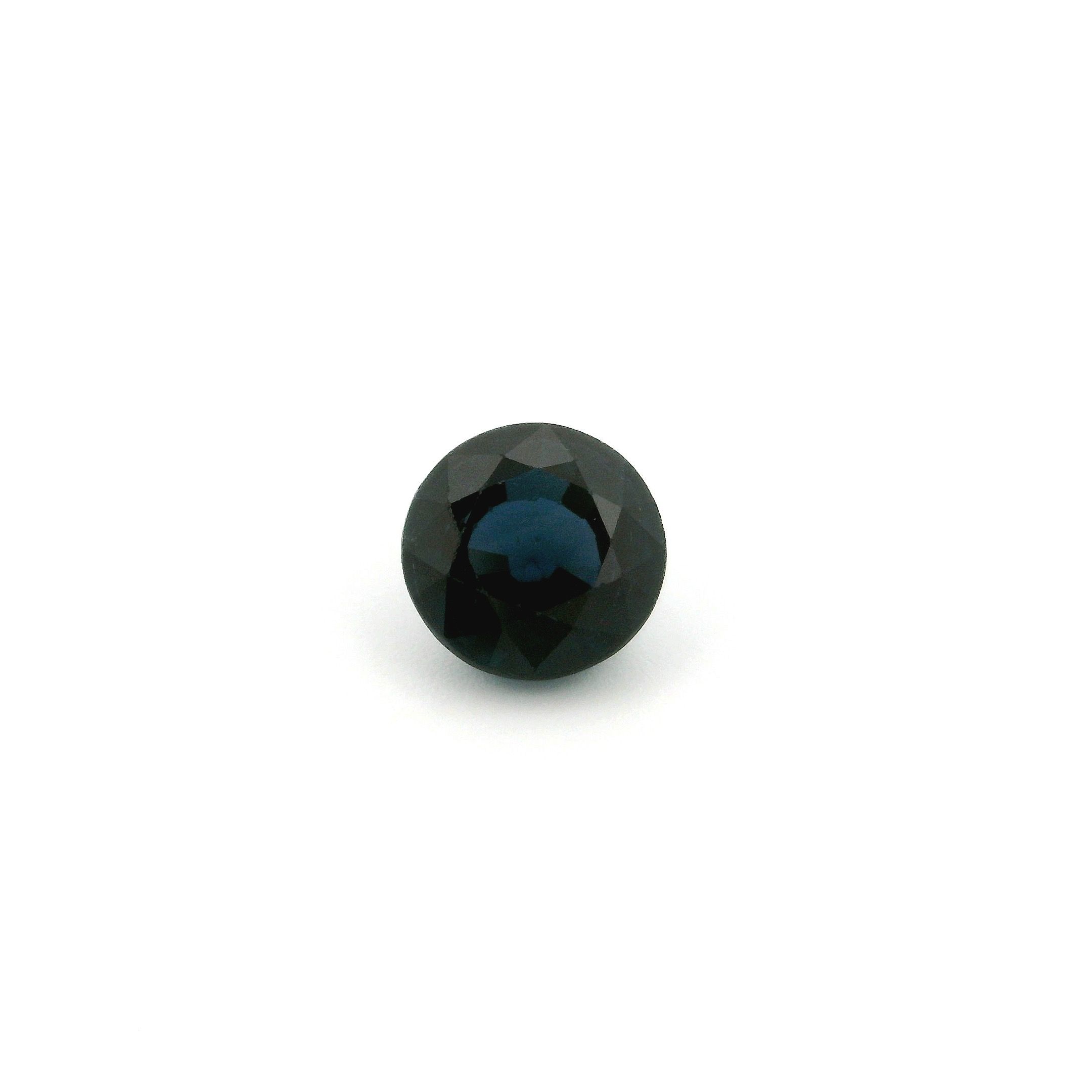 Szafir 1,36 ct, niebieski, szlif okrągły