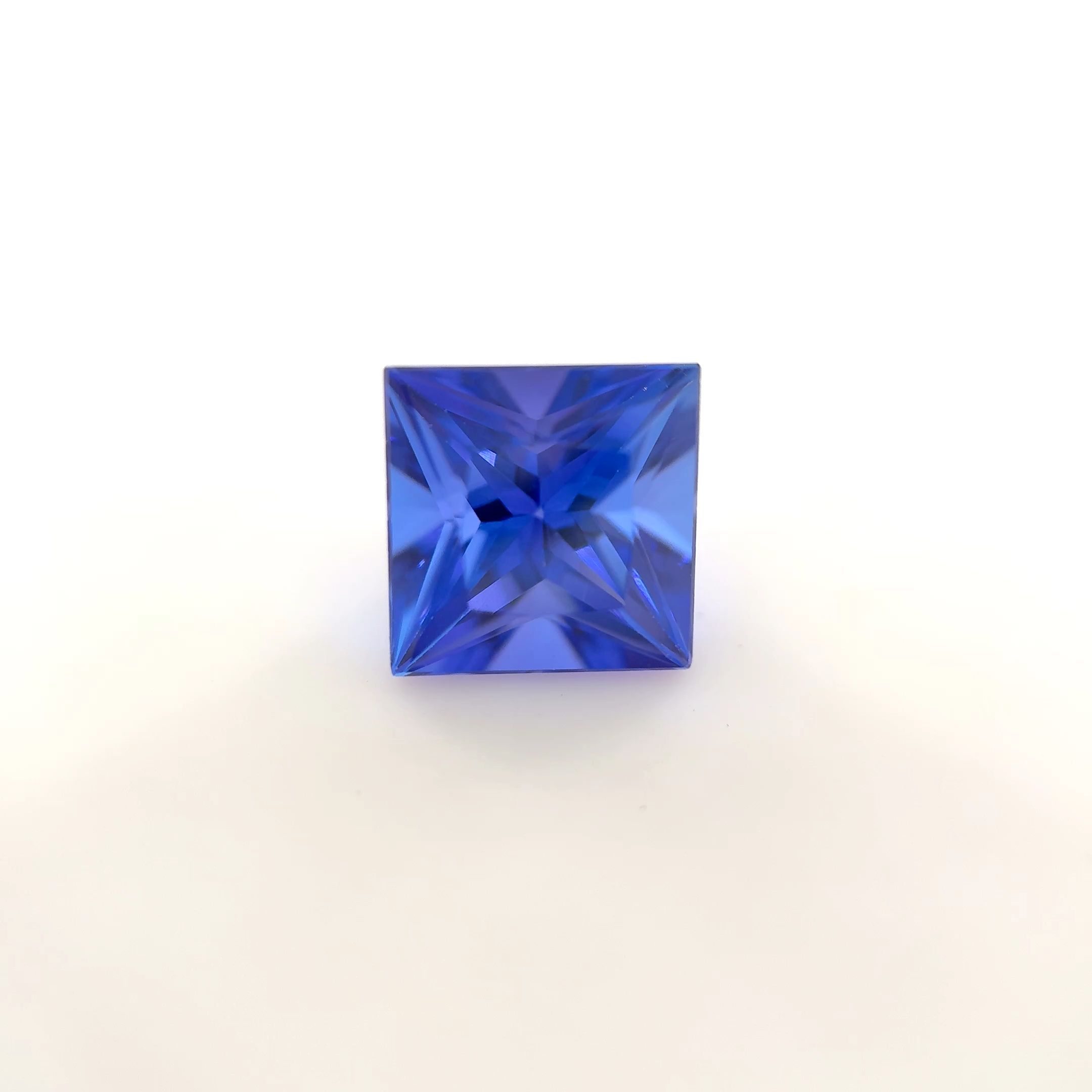 Tanzanit 2,63 ct, niebieski, szlif princess