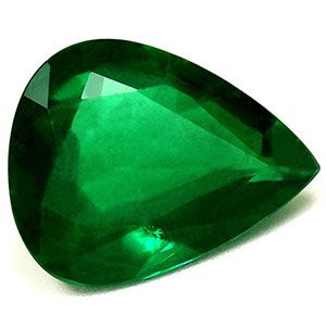 Szmaragd 4,10 ct, zielony, szlif gruszka