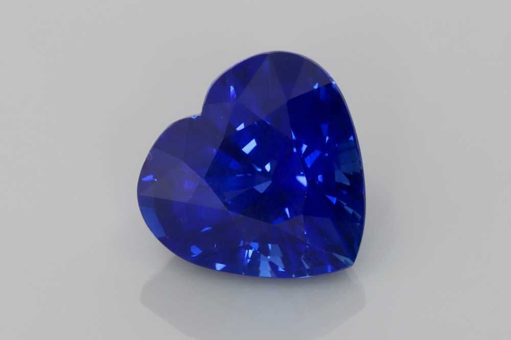 Szafir 5,10 ct, niebieski, szlif serce