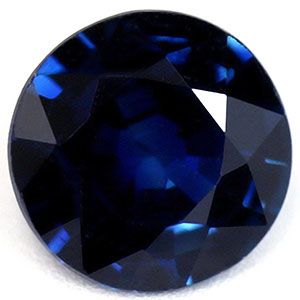 Szafir 1,03 ct, niebieski, szlif okrągły