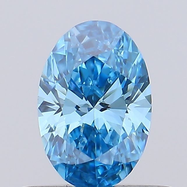 0.41 CT Fancy Vivid Blue OVAL