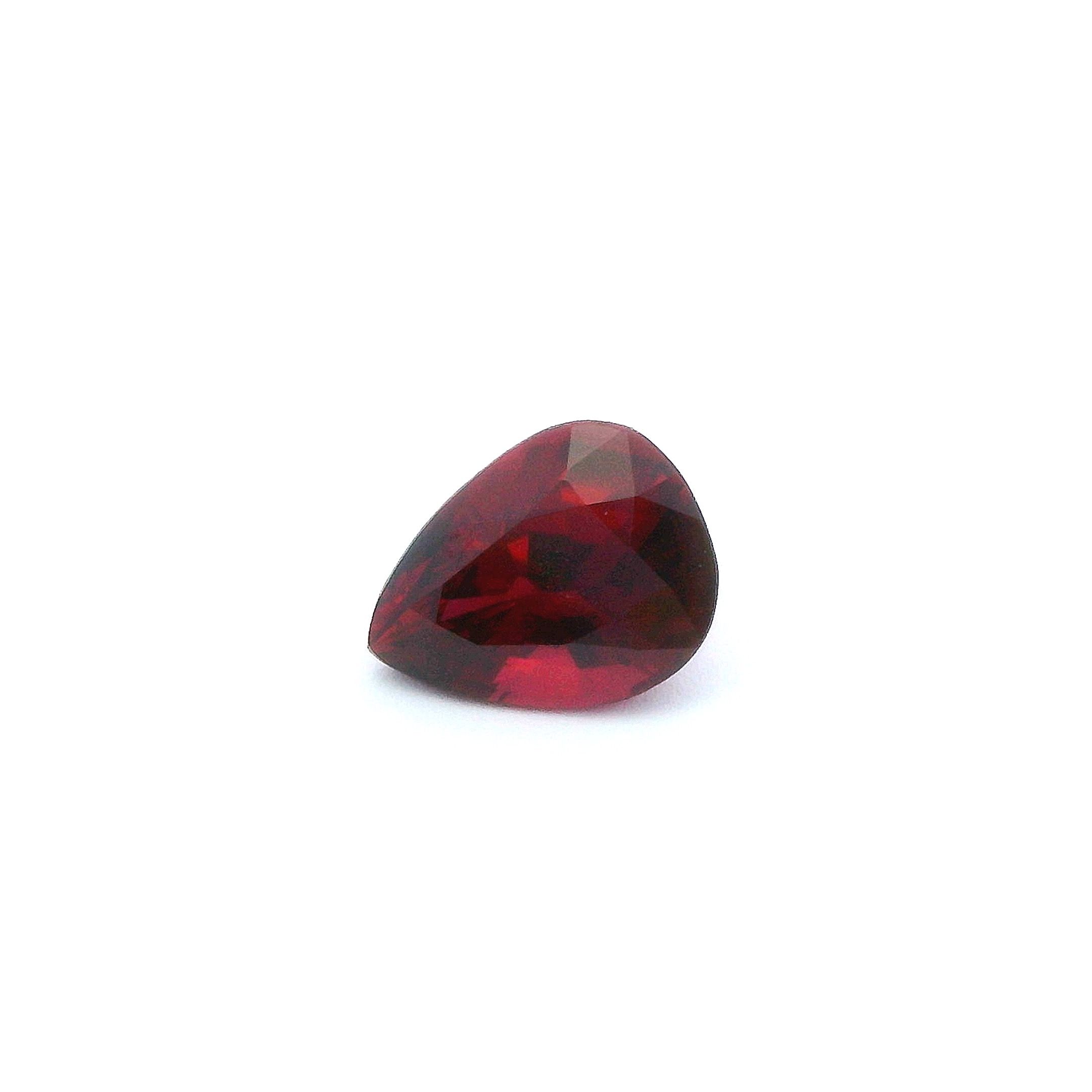 1.1 ct Pear ruby