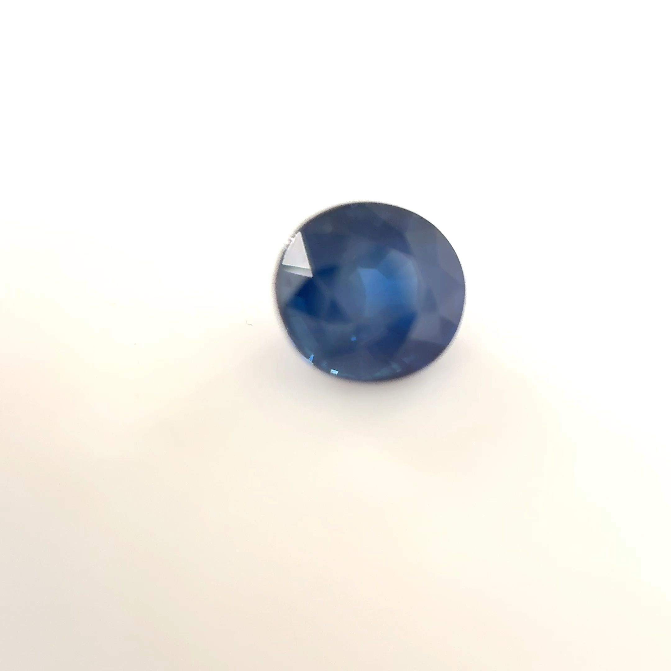 Szafir 1,19 ct, niebieski, szlif owalny