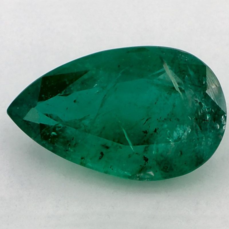 Szmaragd 3,38 ct, zielony, szlif gruszka