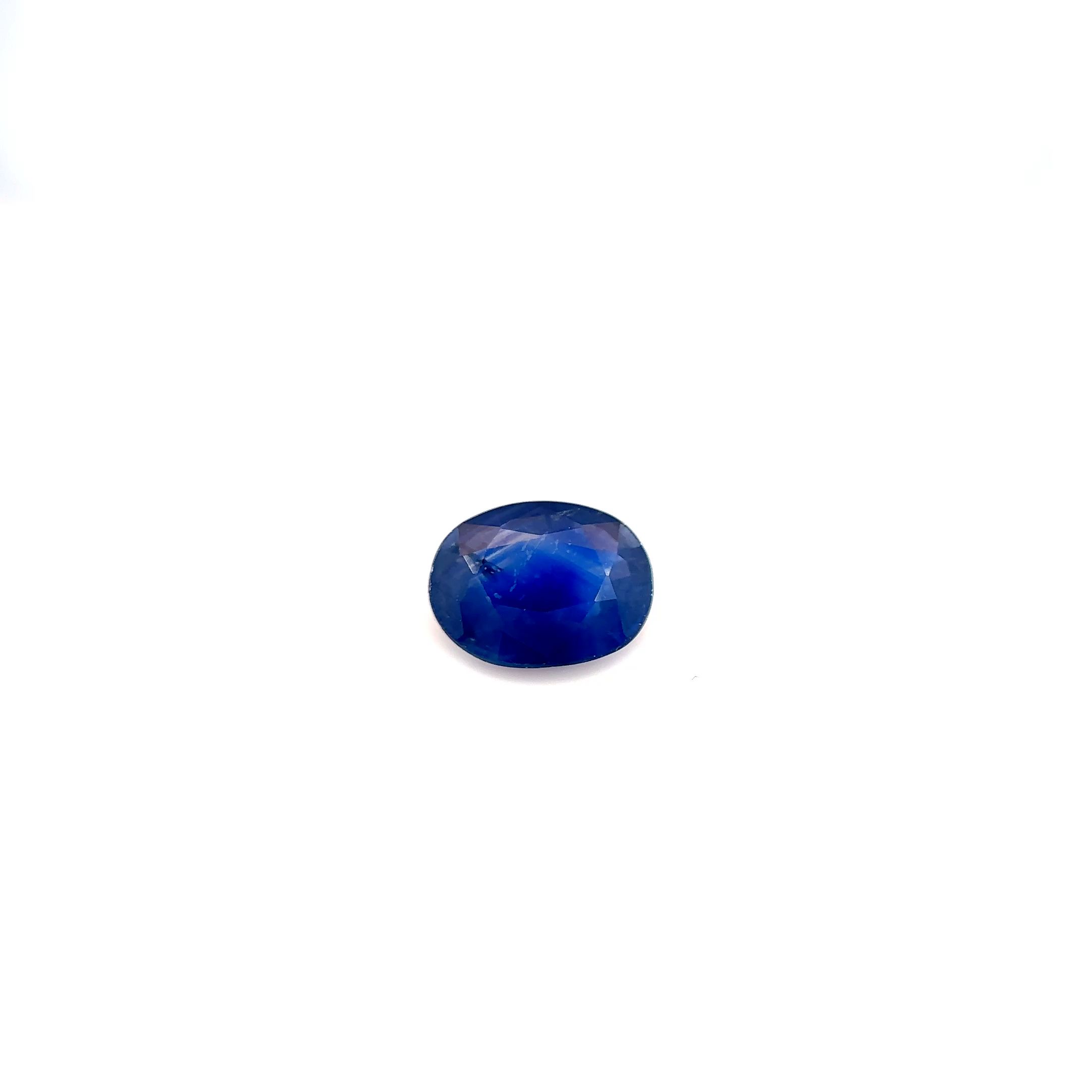 Szafir 1,55 ct, niebieski, szlif owalny