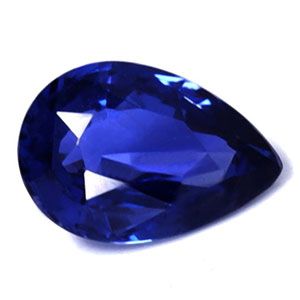 Szafir 1,12 ct, niebieski, szlif gruszka