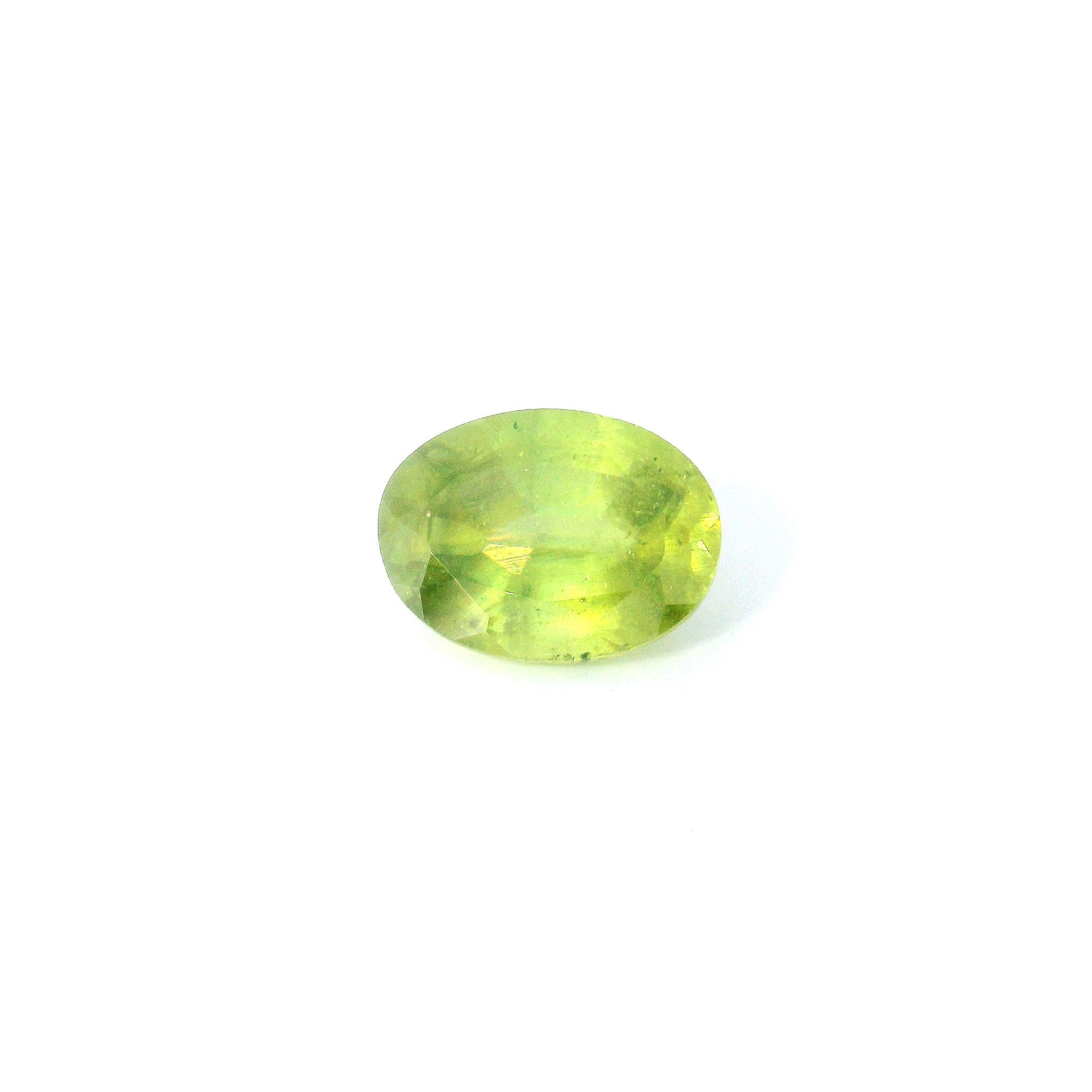 Sfen 1,48 ct, żółty, szlif owalny