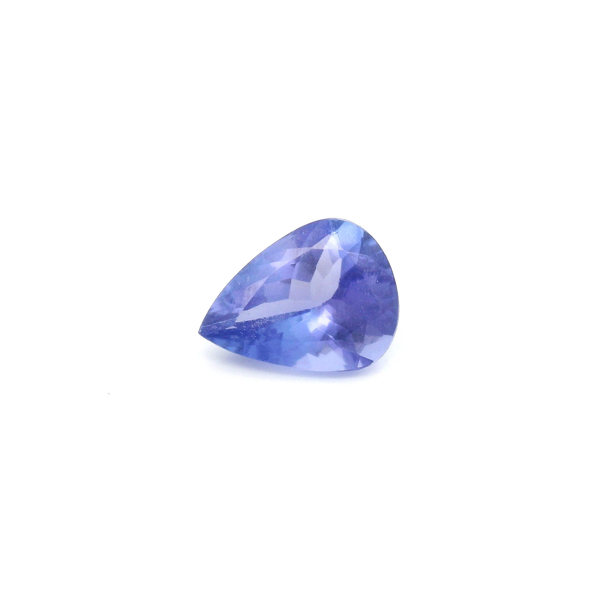 Tanzanit 1,08 ct, niebieski, szlif gruszka