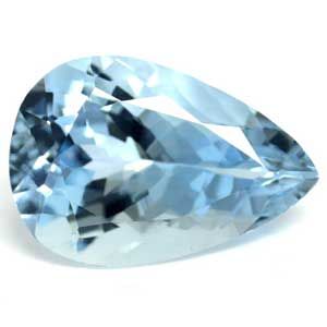 Akwamaryn 3,76 ct, niebieski, szlif gruszka
