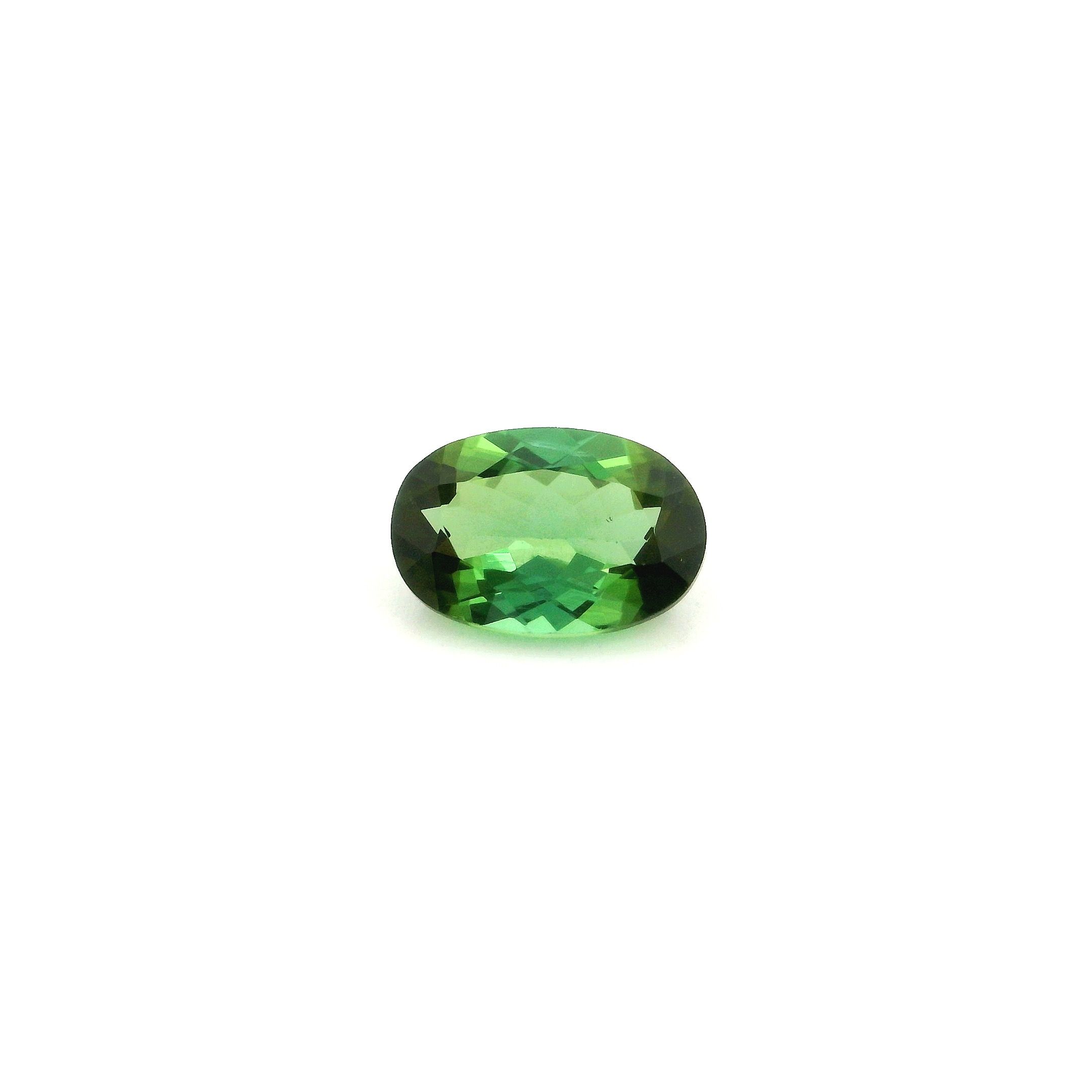 Turmalin 1,23 ct, zielony, szlif owalny