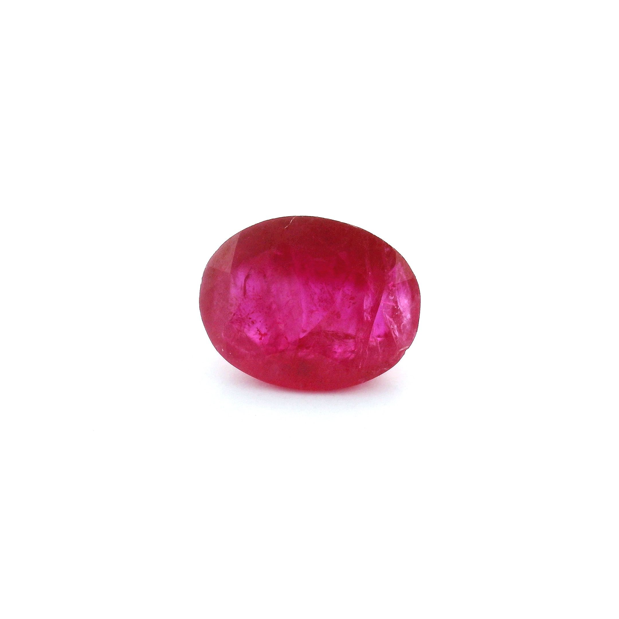 RUBY FACETED 2.05ct RED Medium Intense MI MOZAMBIQUE HEATED
