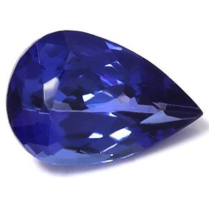 Tanzanit 1,87 ct, niebieski, szlif gruszka