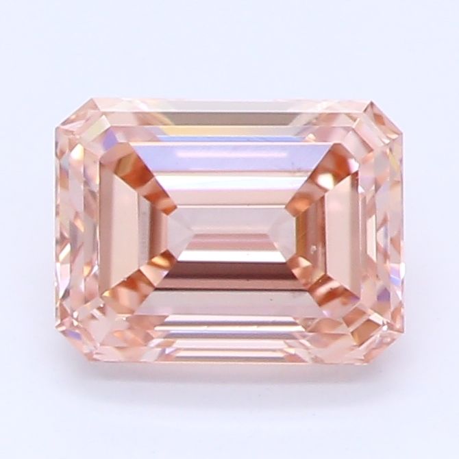 0.71 CT Fancy Pinkish Orange EMERALD