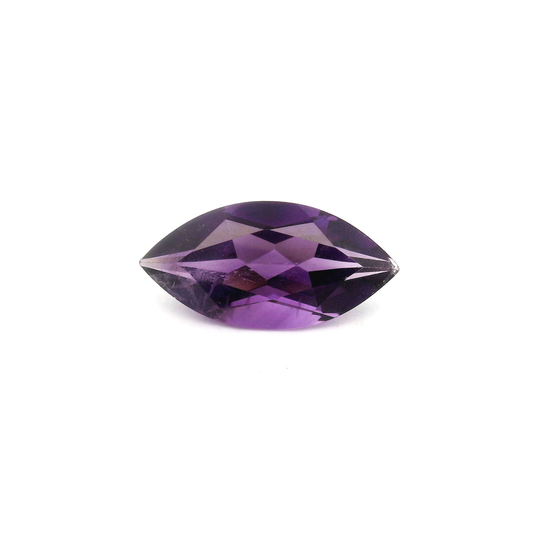 Ametyst 1,54 ct, purpurowy, szlif markiza