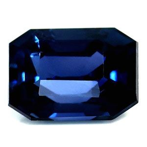 Szafir 1,22 ct, niebieski, szlif szmaragdowy