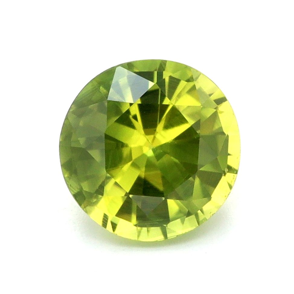 Szafir 1,11 ct, żółty, szlif okrągły
