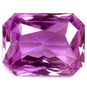 Szafir 1,07 ct, purpurowy, szlif szmaragdowy
