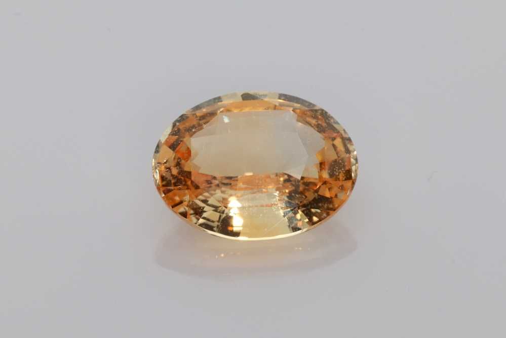 Szafir 4,96 ct, pomarańczowy, szlif owalny