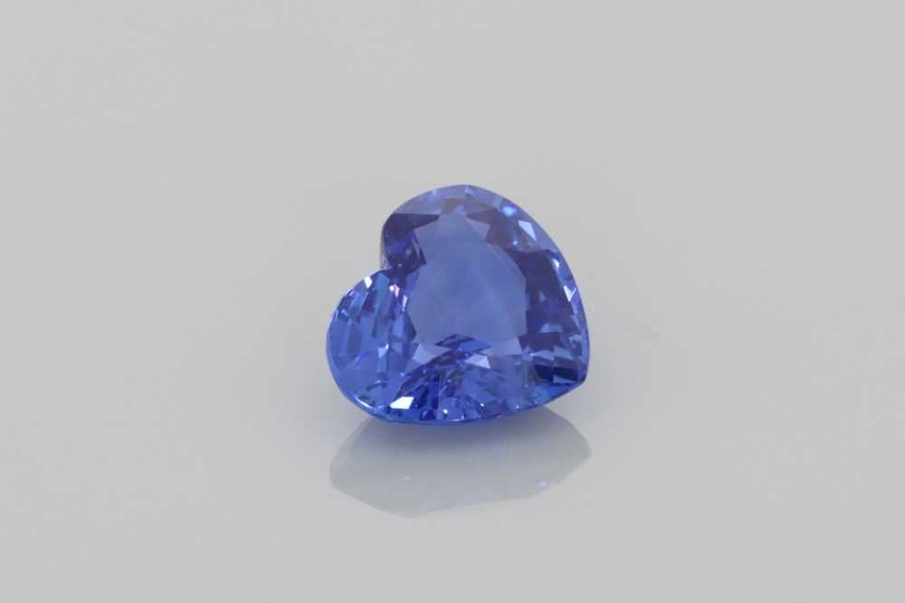Szafir 1,09 ct, niebieski, szlif serce