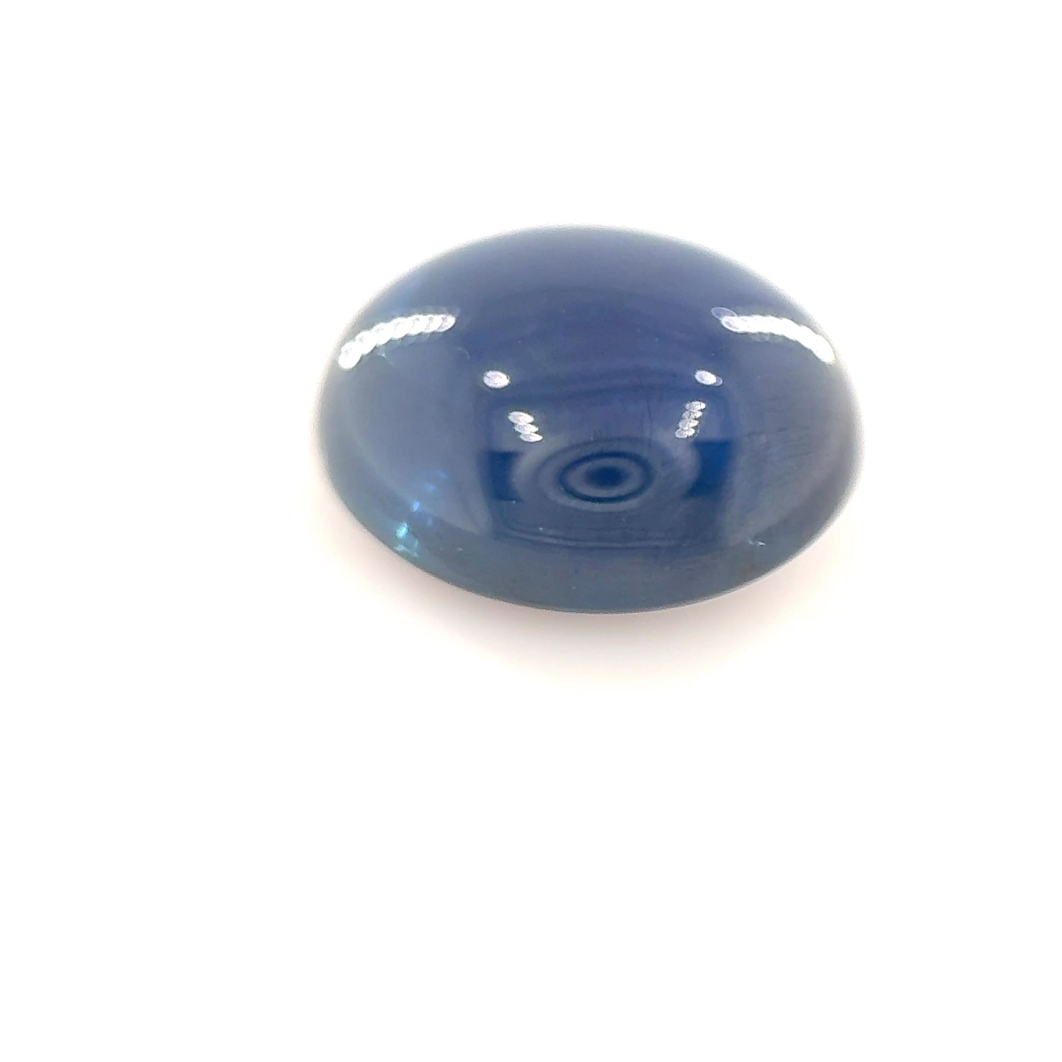 Szafir 5,79 ct, niebieski, kaboszon