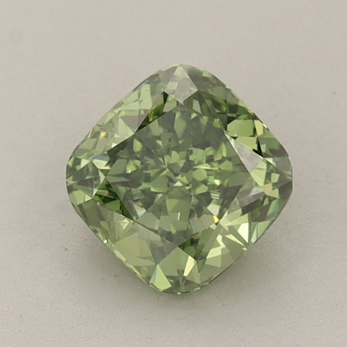 0.9 CT Fancy Vivid Green CUSHION MODIFIED