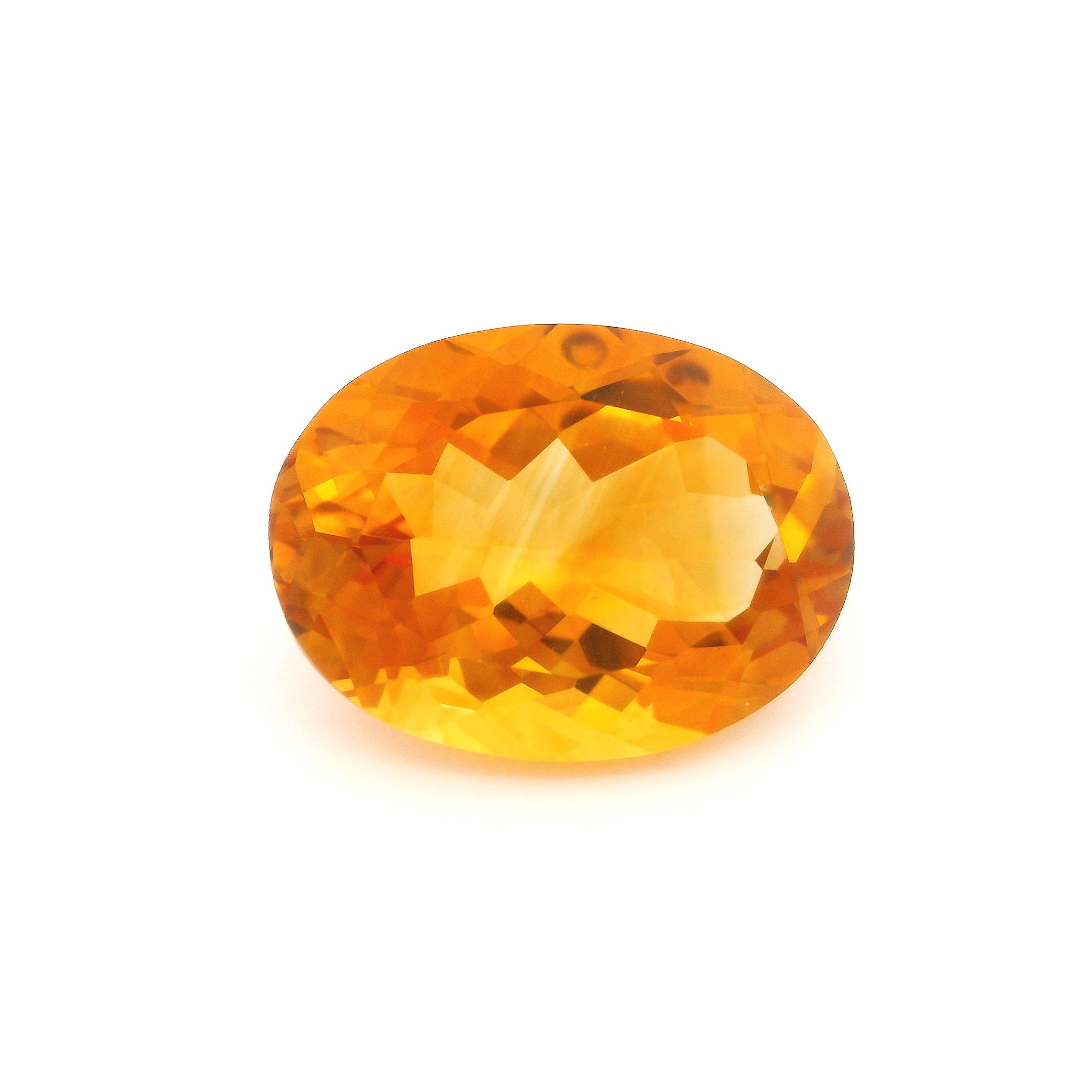 Cytryn 14,76 ct, żółty, szlif owalny