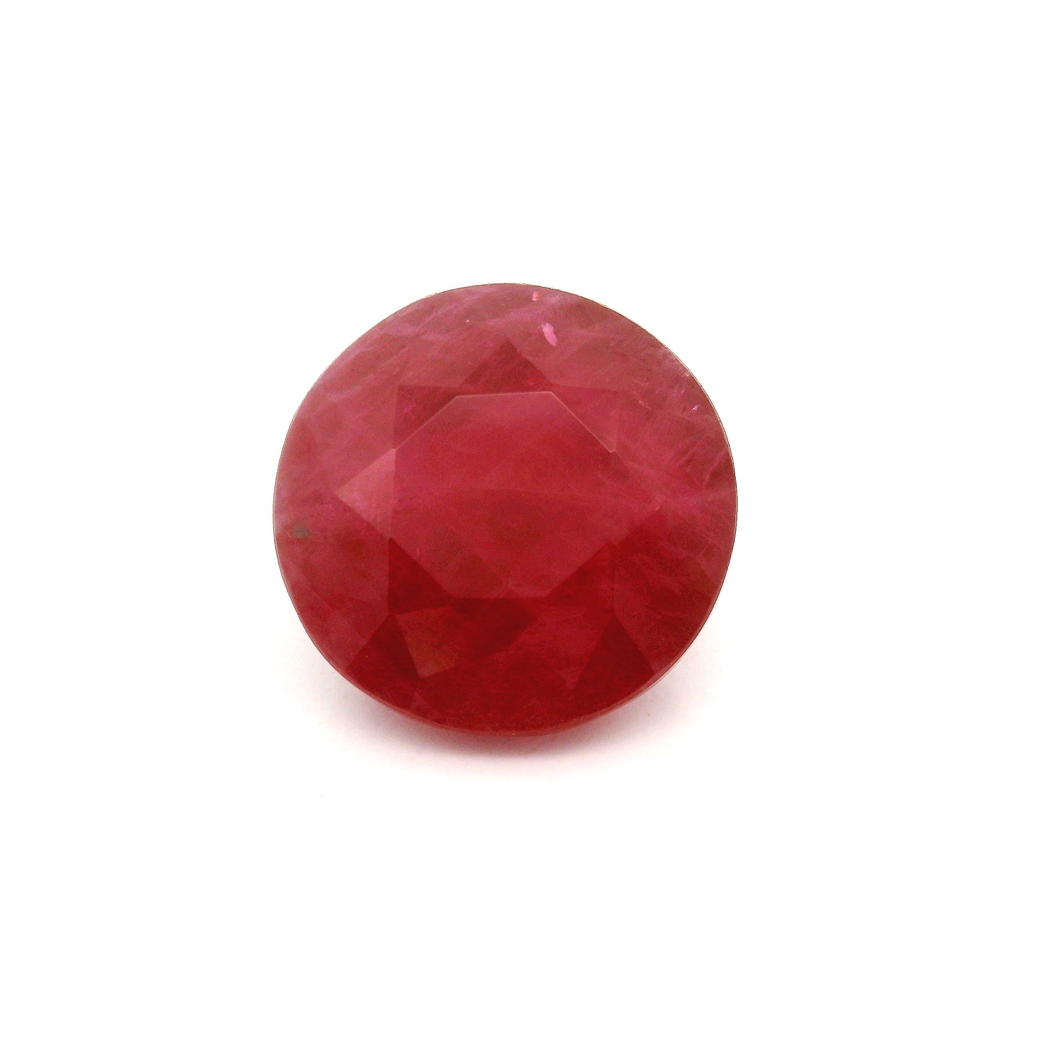 Rubin 6,72 ct, czerwony, szlif okrągły