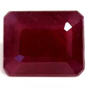 Rubin 3,80 ct, czerwony, szlif szmaragdowy