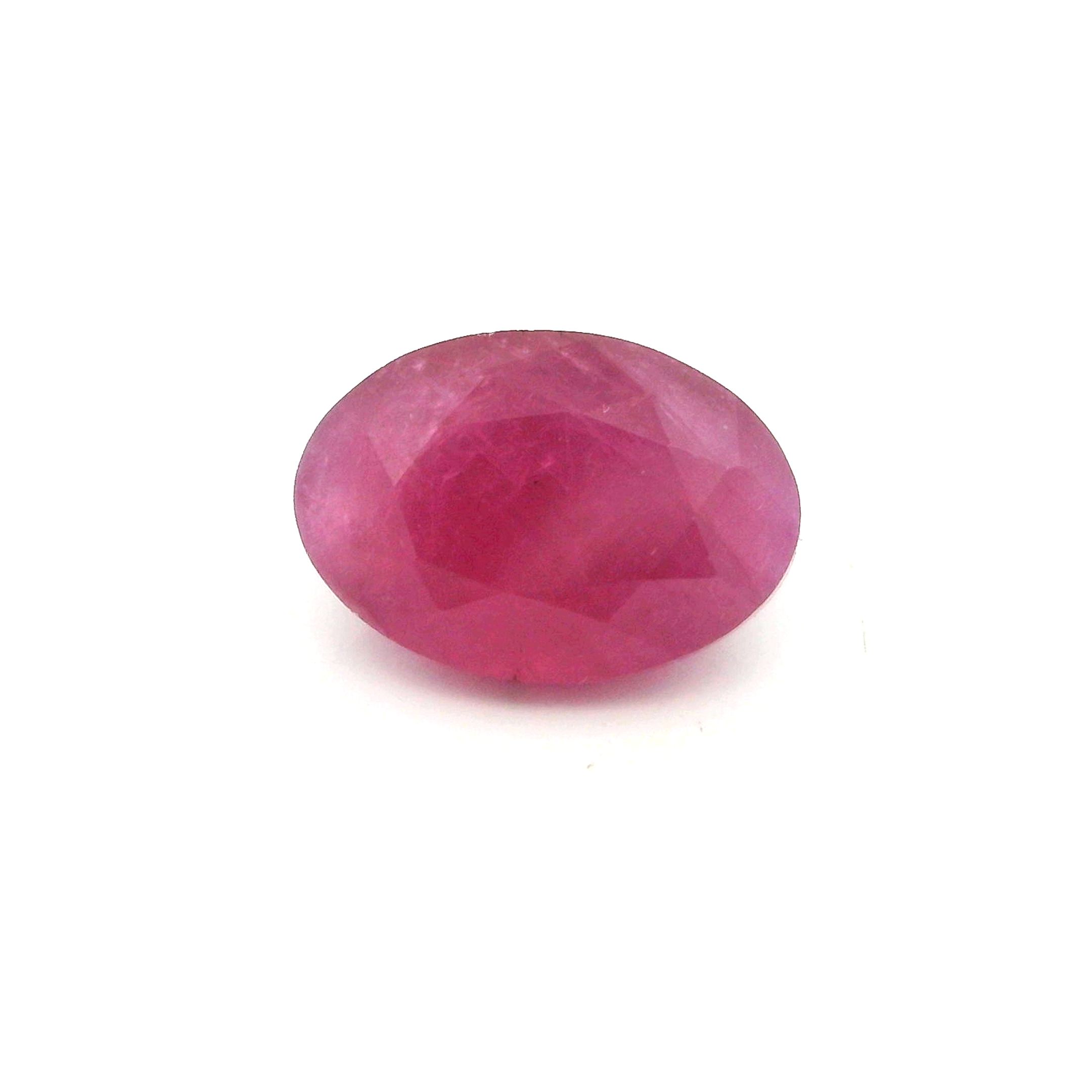 Rubin 2,39 ct, czerwony, szlif owalny