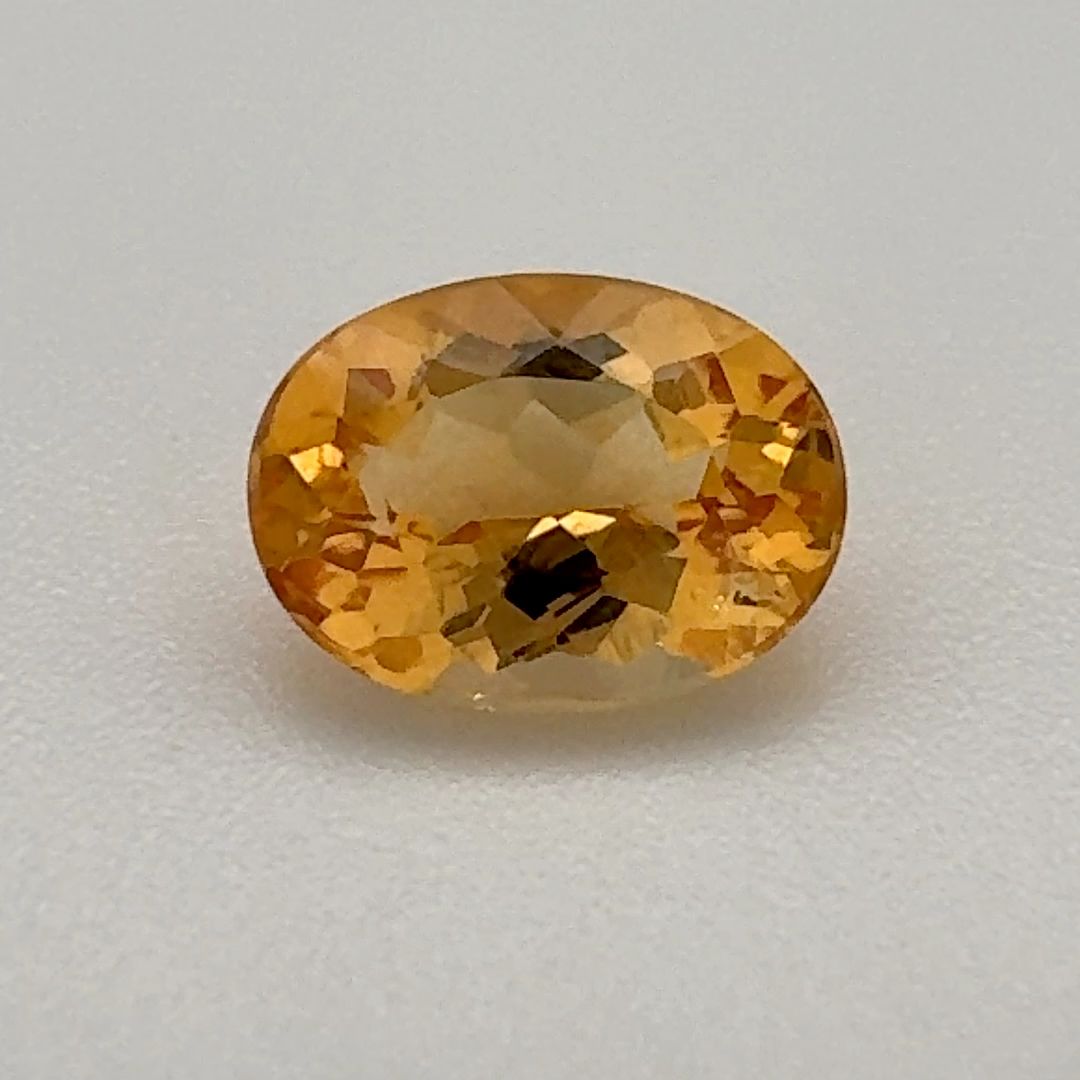 TOPAZ FACETED 1.405ct YELLOW Medium Orangey Yellow EC BRAZIL NONE