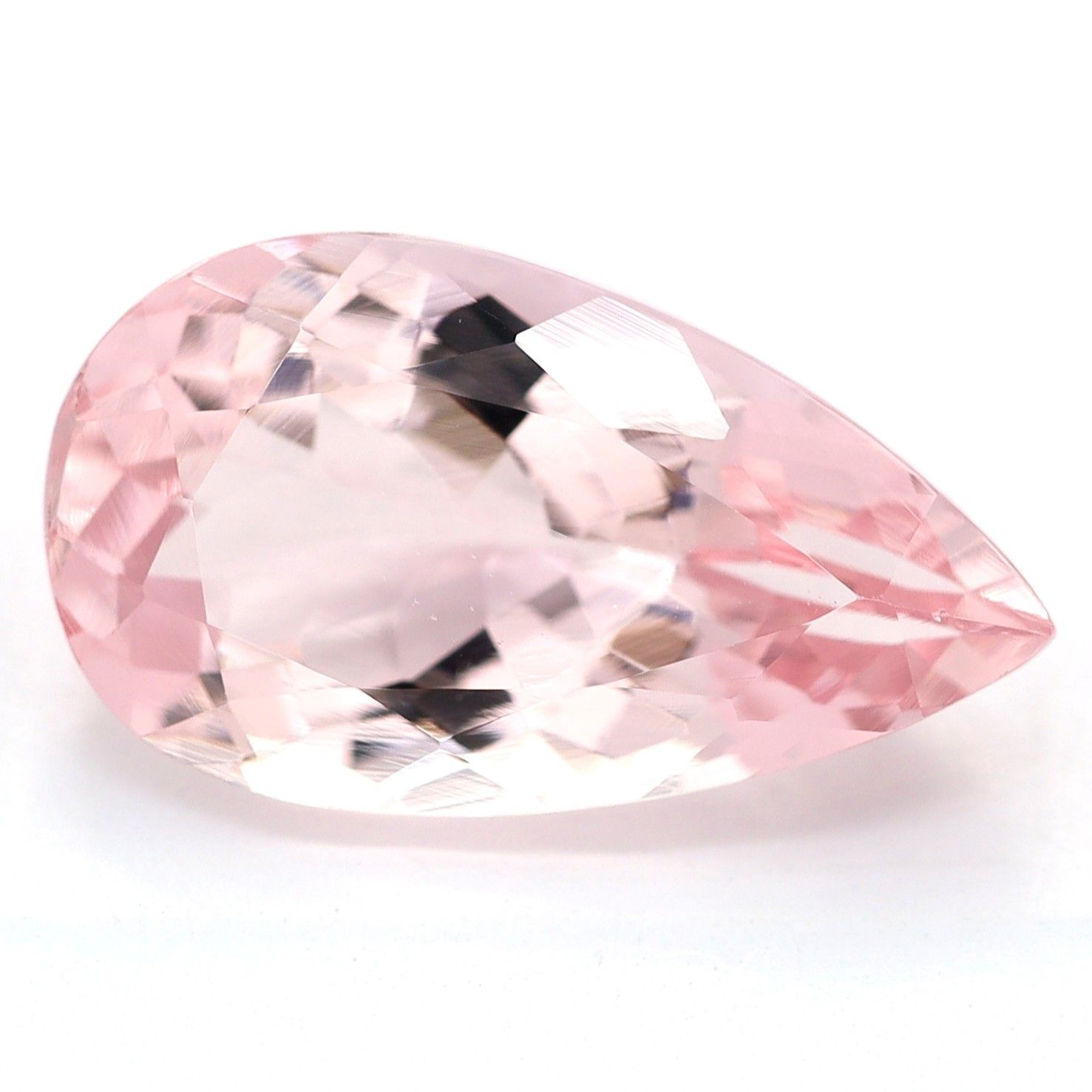 Morganit 3,23 ct, różowy, szlif gruszka