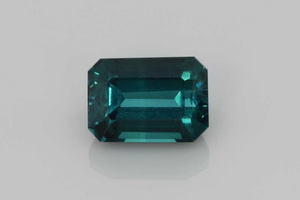 Turmalin 1,50 ct, morski, szlif szmaragdowy