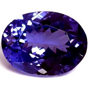 Tanzanit 1,76 ct, niebieski, szlif owalny