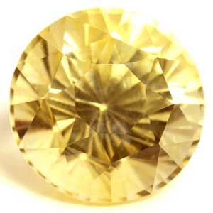 Szafir 2,11 ct, żółty, szlif okrągły
