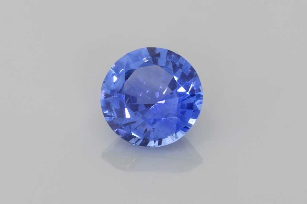 Szafir 1,07 ct, niebieski, szlif okrągły