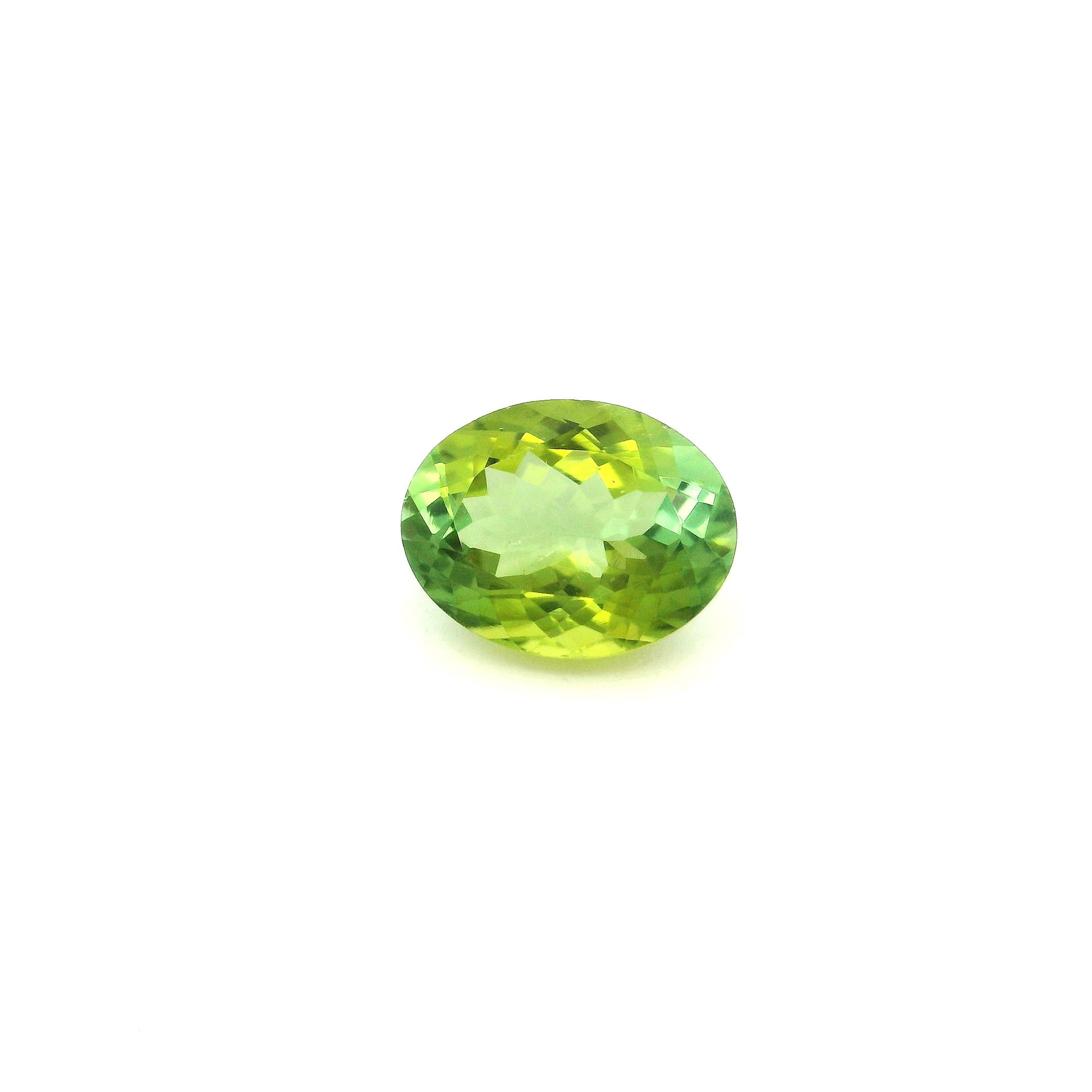 Turmalin 1,91 ct, zielony, szlif owalny