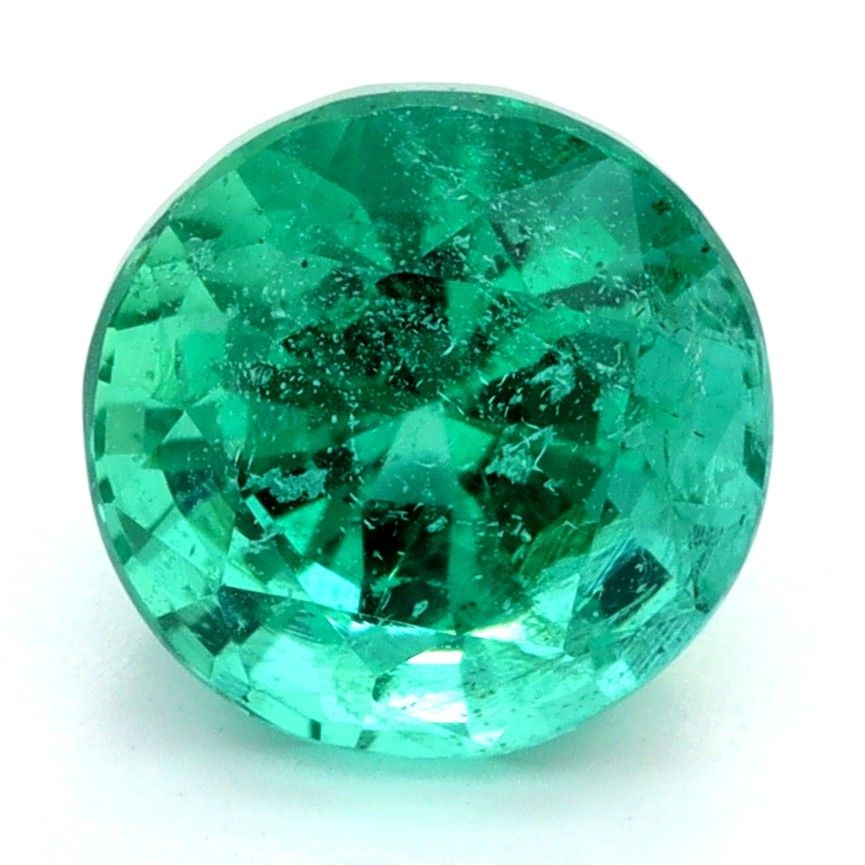 Szmaragd 1,45 ct, zielony, szlif okrągły