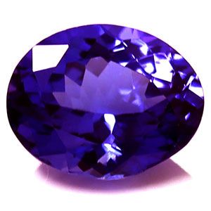 Tanzanit 2,46 ct, niebieski, szlif owalny